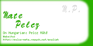 mate pelcz business card