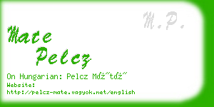 mate pelcz business card